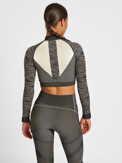 hmlMT MILA SEAMLESS CROP HALF ZIP