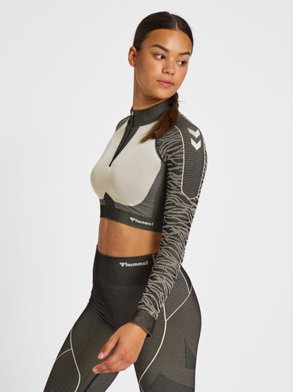 hmlMT MILA SEAMLESS CROP HALF ZIP